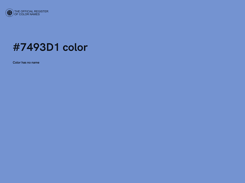 #7493D1 color image