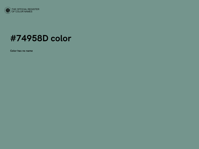 #74958D color image