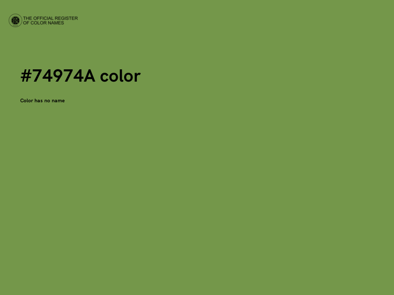 #74974A color image