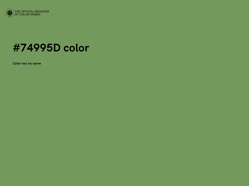 #74995D color image