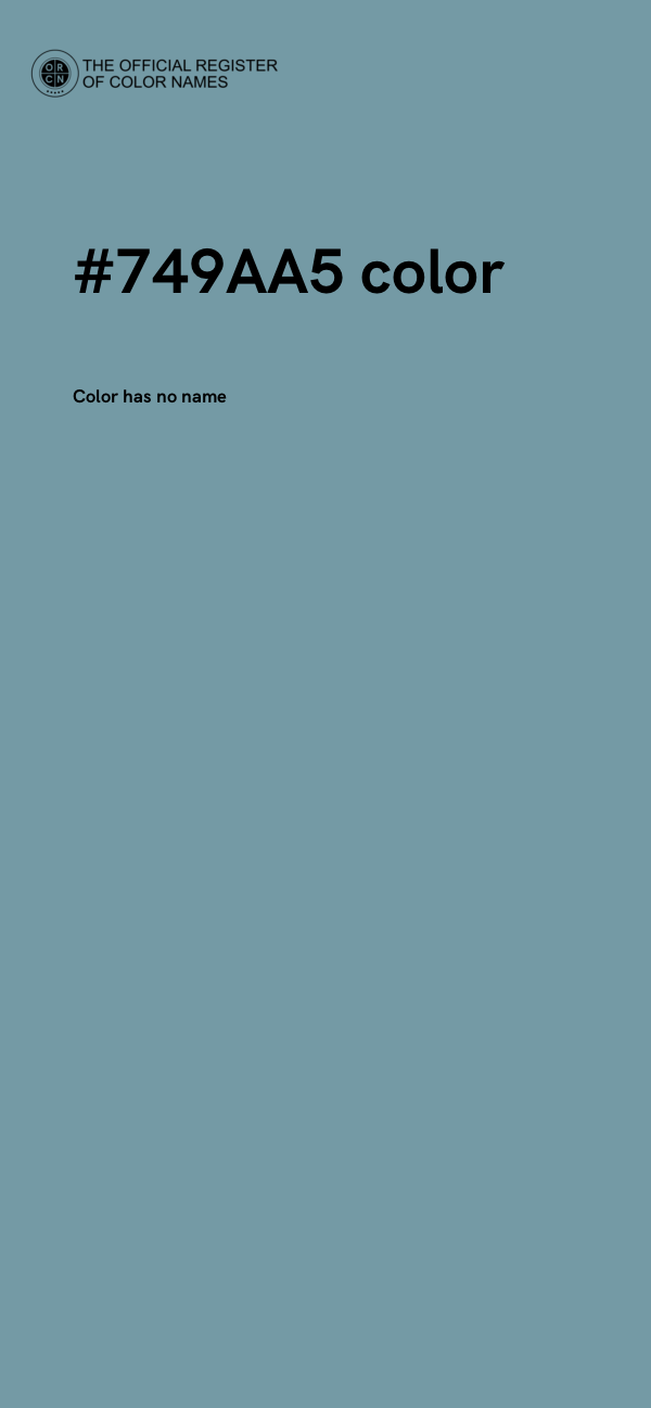 #749AA5 color image