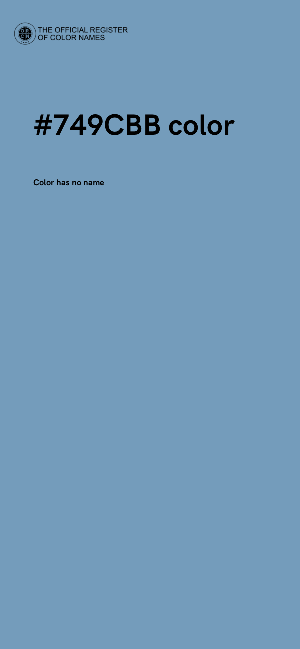 #749CBB color image