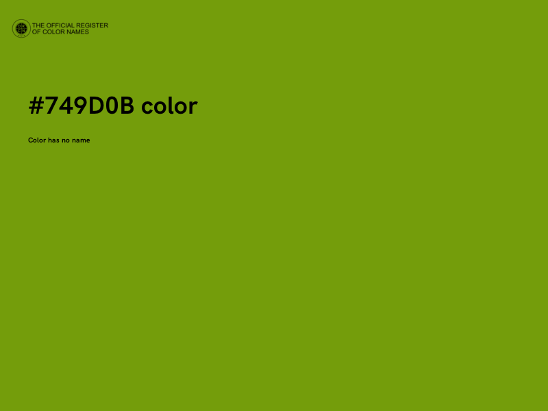 #749D0B color image