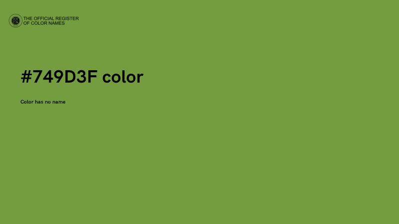 #749D3F color image