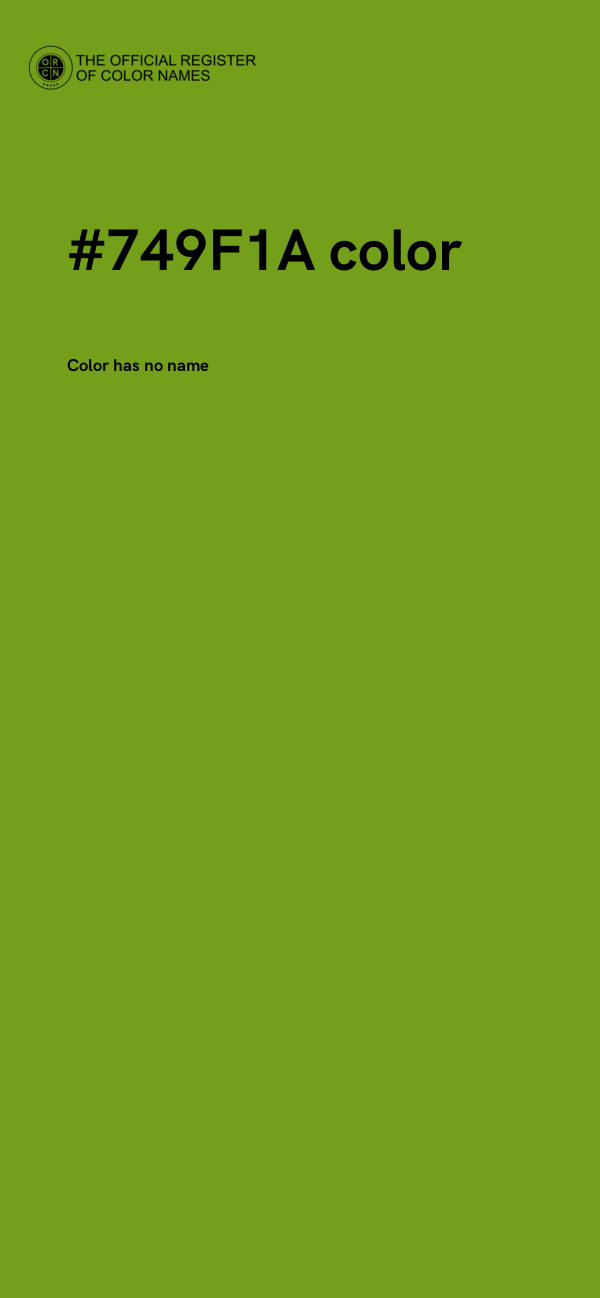 #749F1A color image