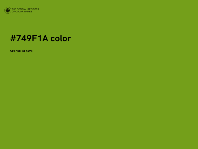 #749F1A color image