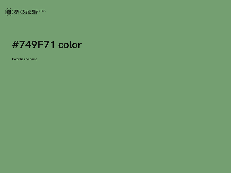 #749F71 color image