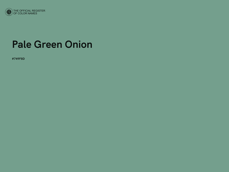 #749F8D - Pale Green Onion color image