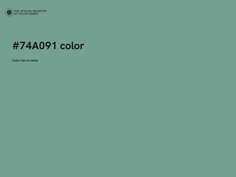 #74A091 color image