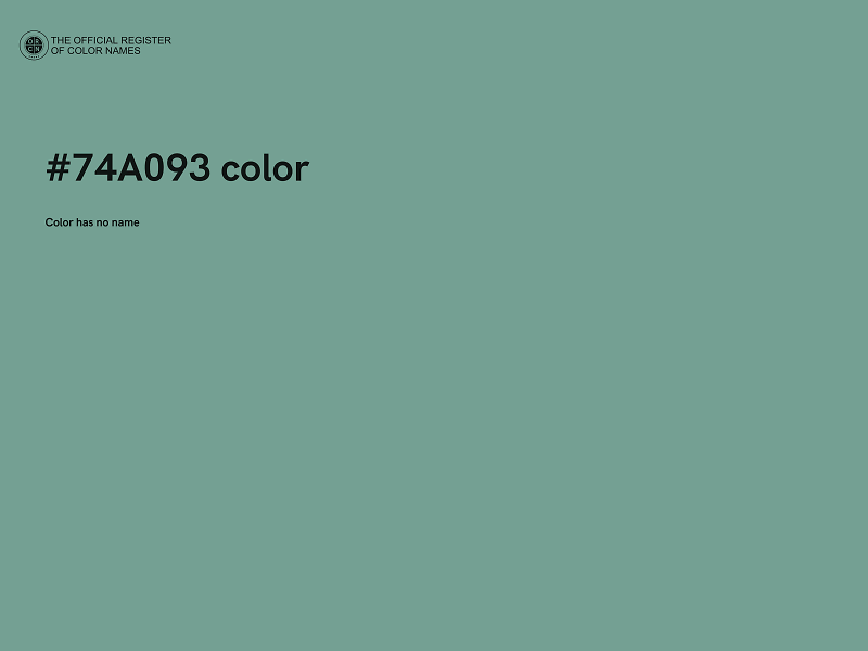 #74A093 color image