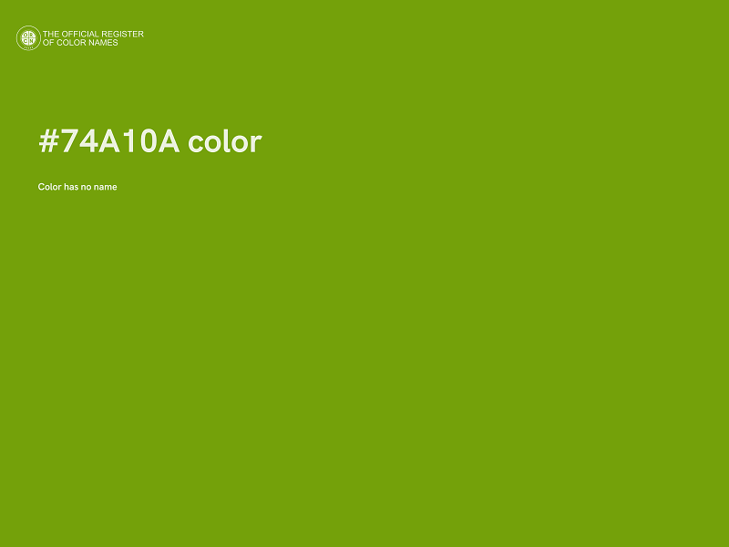 #74A10A color image