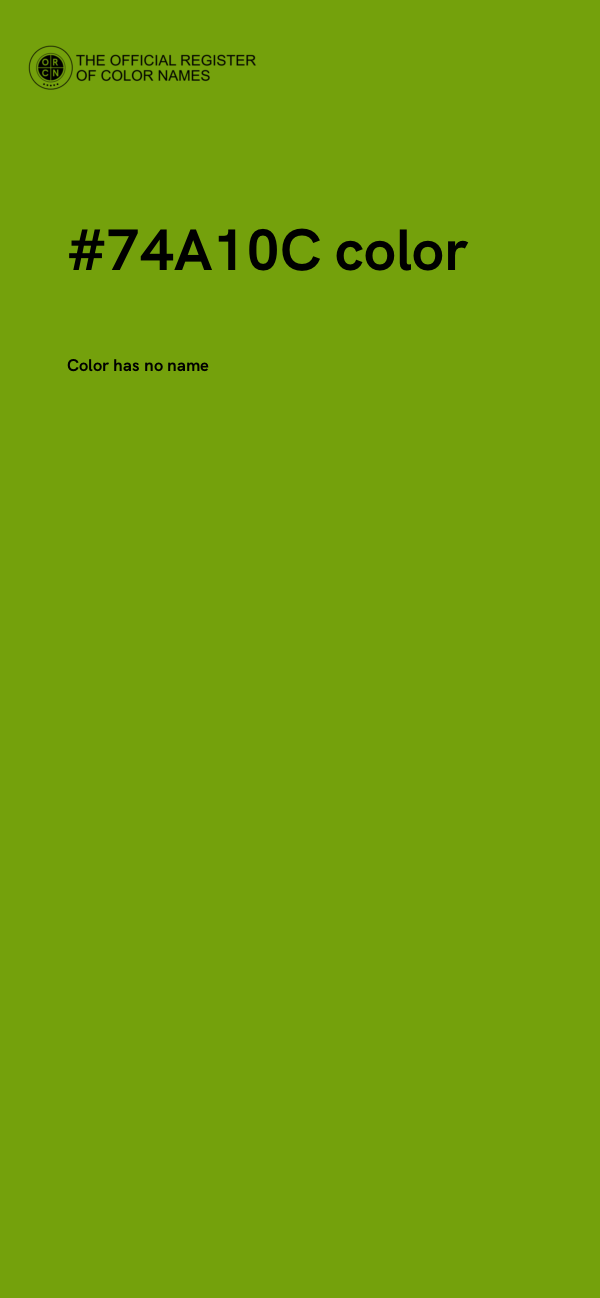 #74A10C color image