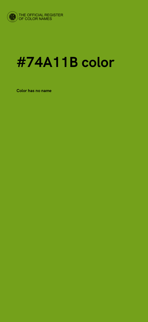 #74A11B color image