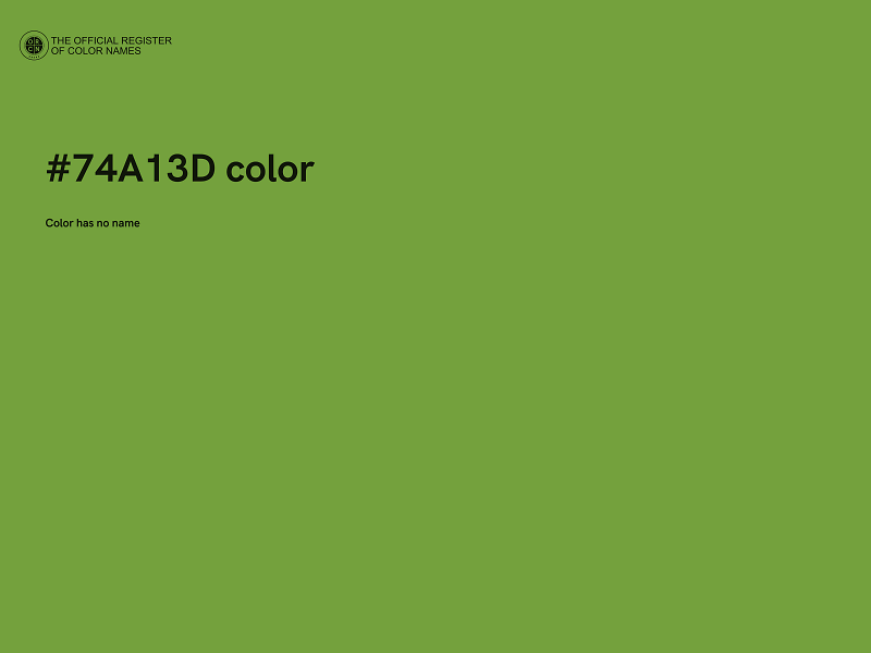 #74A13D color image