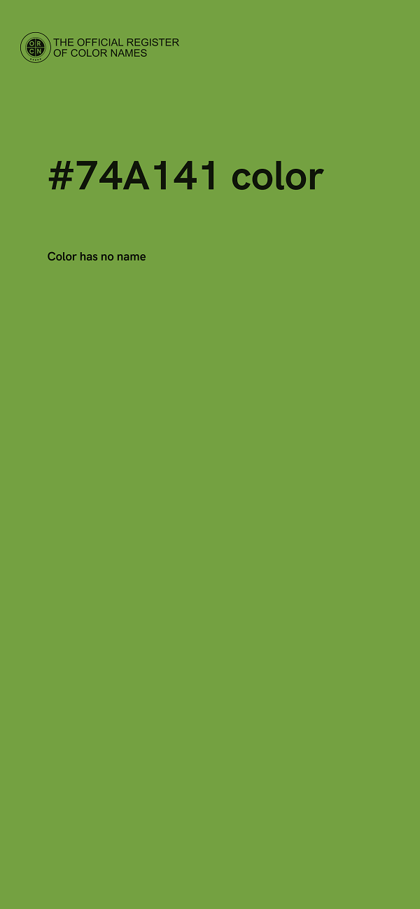 #74A141 color image