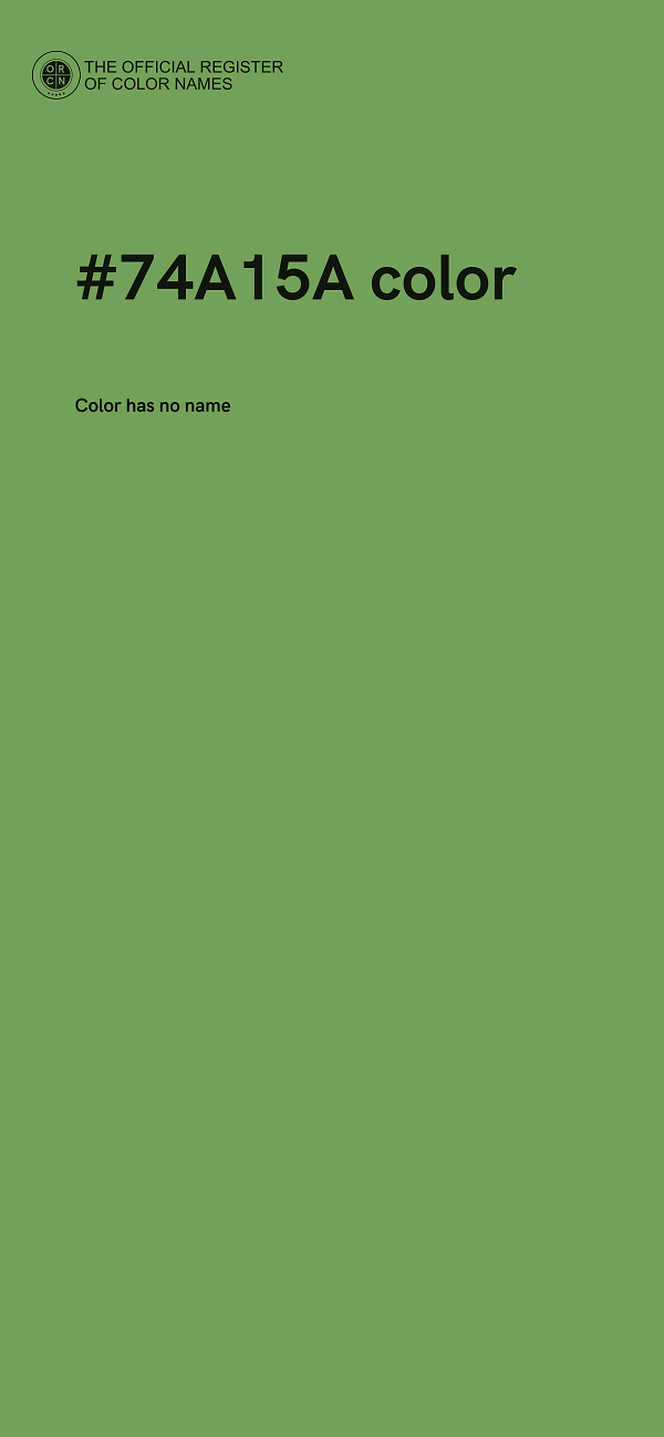 #74A15A color image