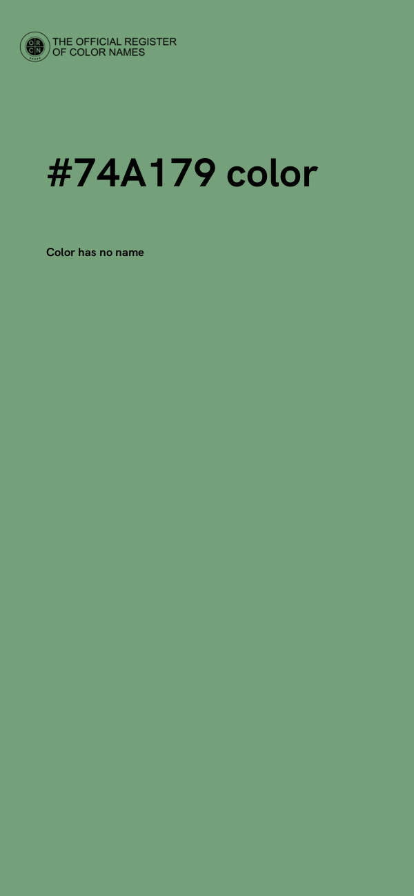 #74A179 color image