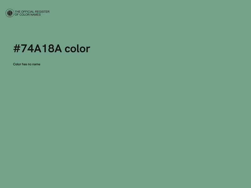 #74A18A color image