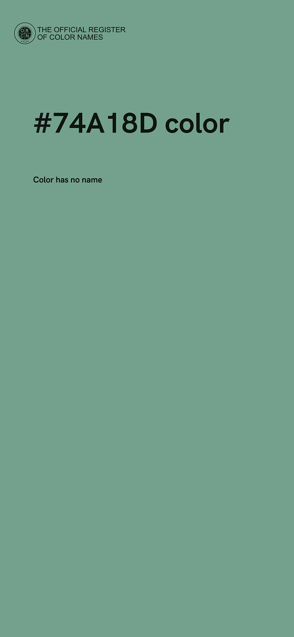 #74A18D color image