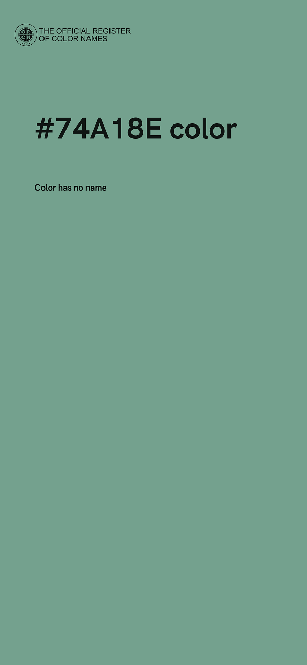 #74A18E color image