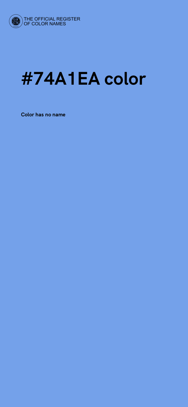 #74A1EA color image