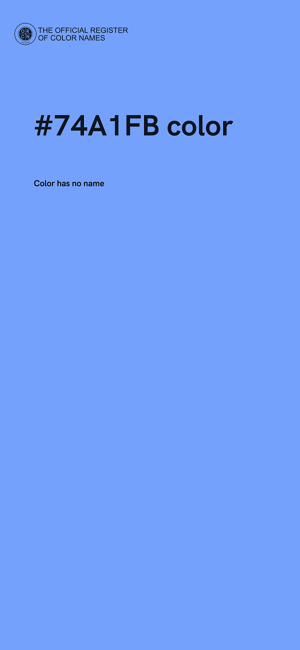 #74A1FB color image