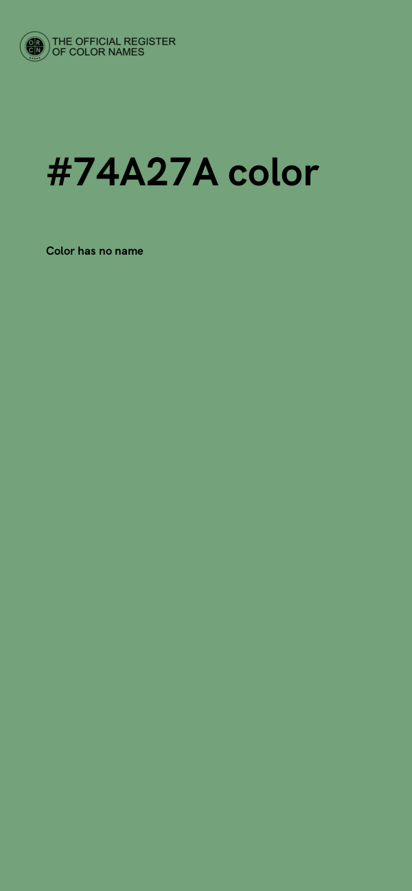 #74A27A color image