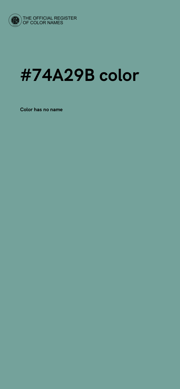 #74A29B color image