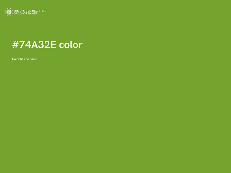 #74A32E color image