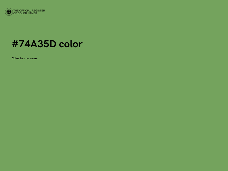 #74A35D color image