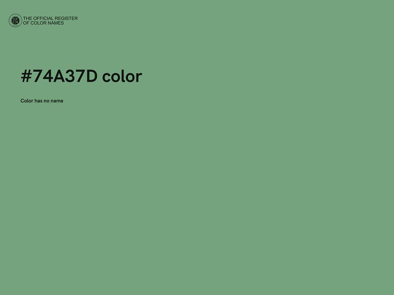 #74A37D color image