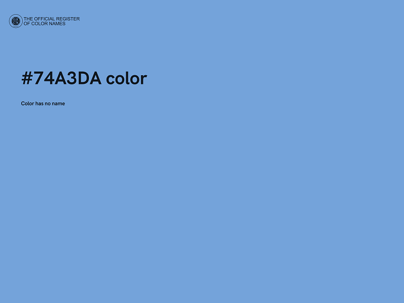 #74A3DA color image