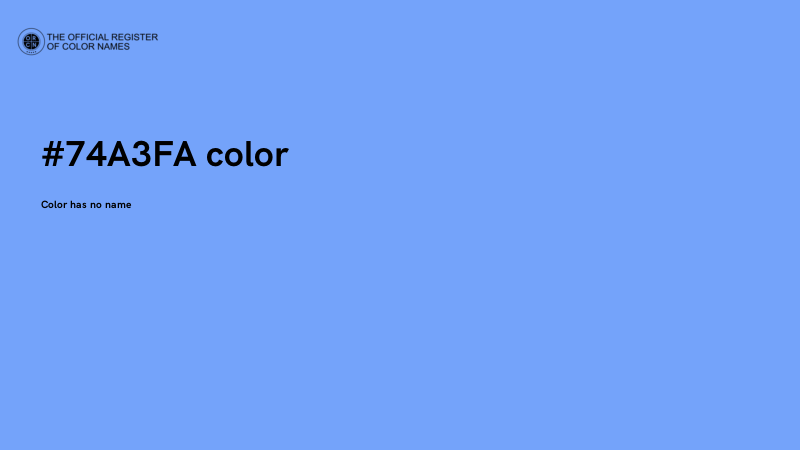 #74A3FA color image