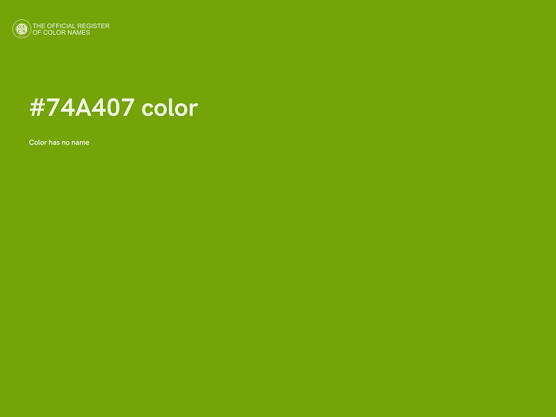 #74A407 color image