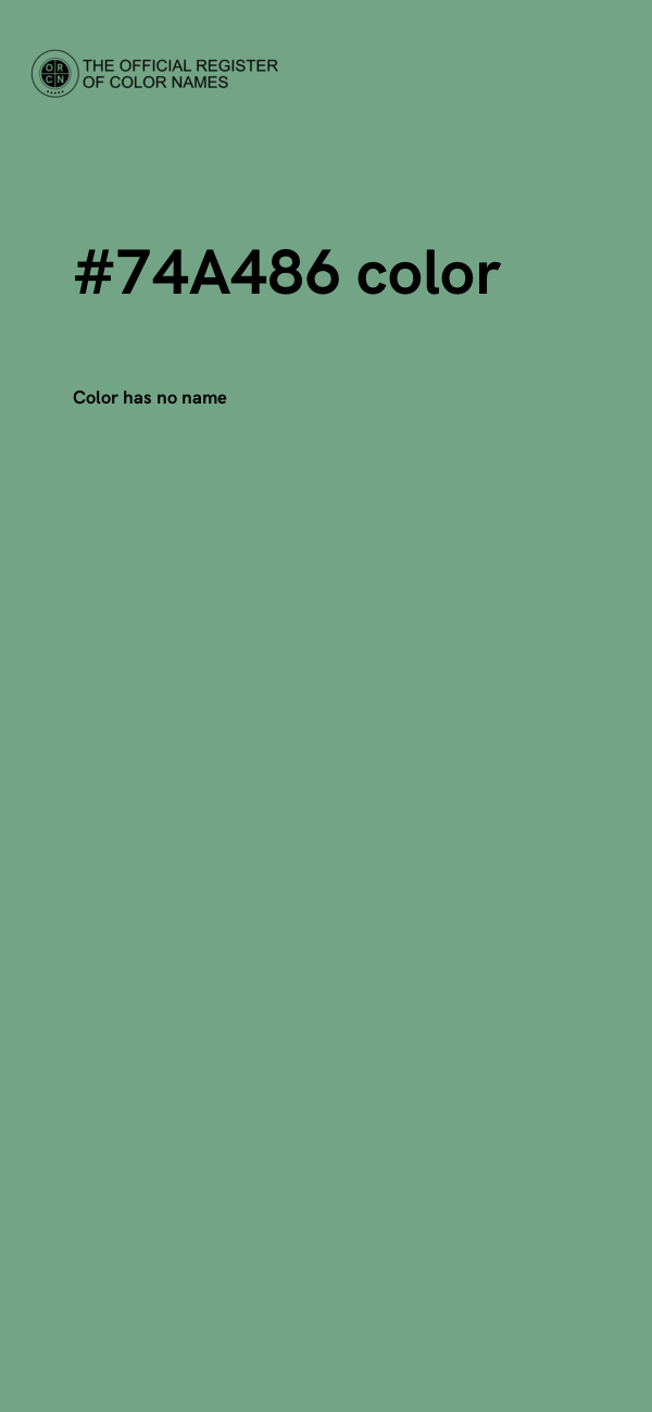 #74A486 color image