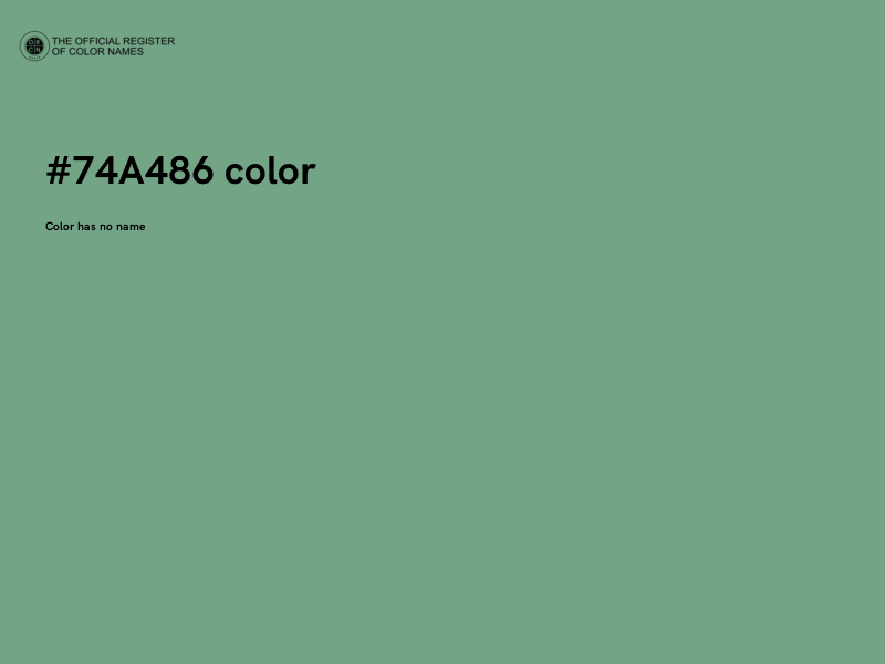 #74A486 color image