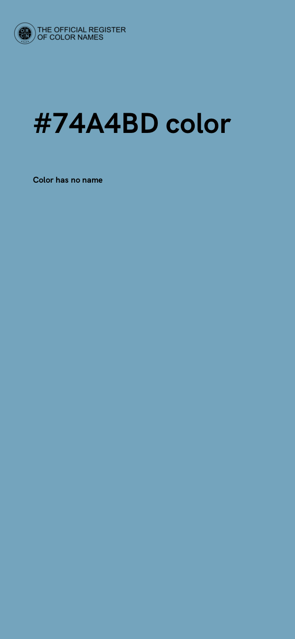 #74A4BD color image