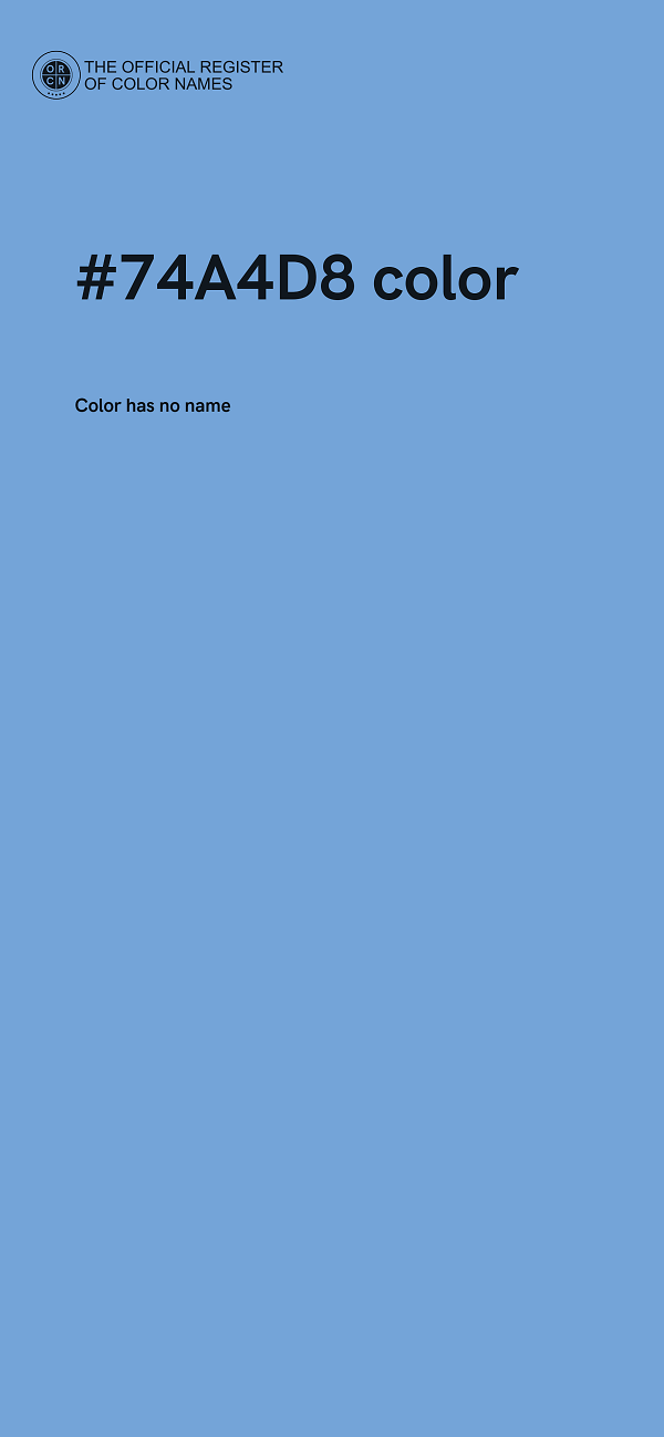 #74A4D8 color image