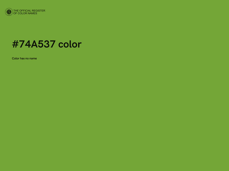 #74A537 color image