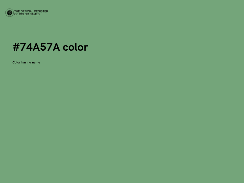 #74A57A color image