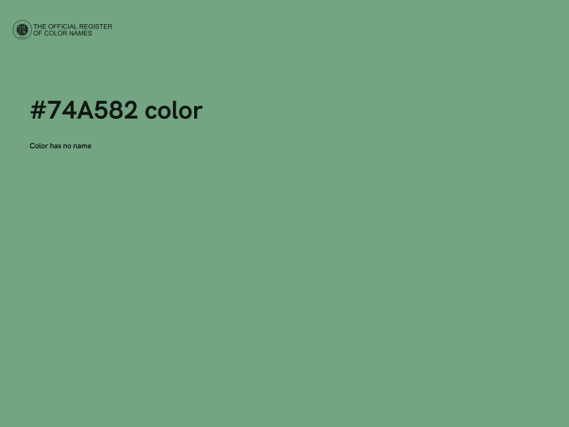 #74A582 color image