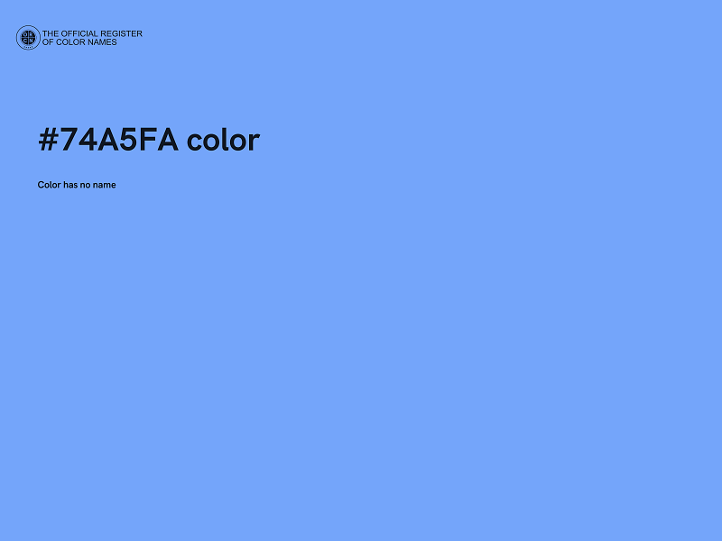 #74A5FA color image