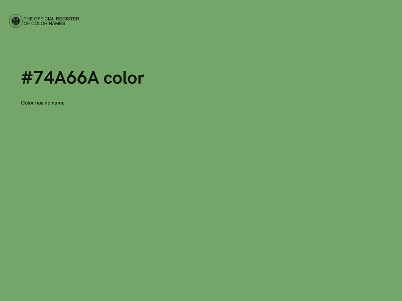 #74A66A color image