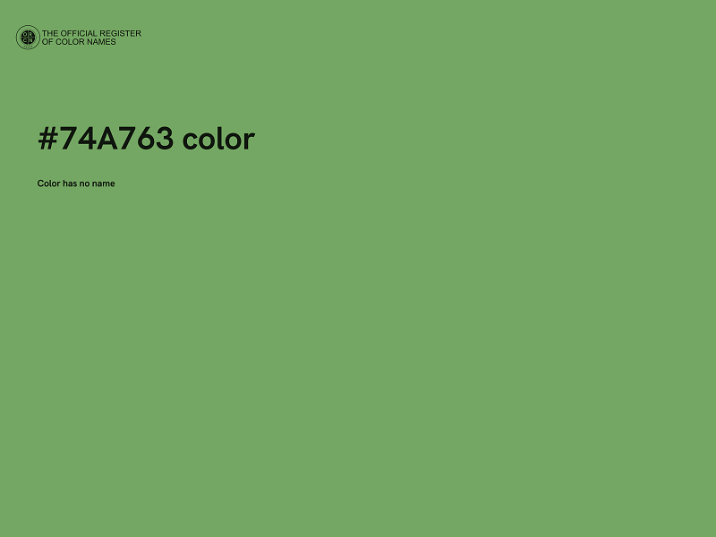 #74A763 color image