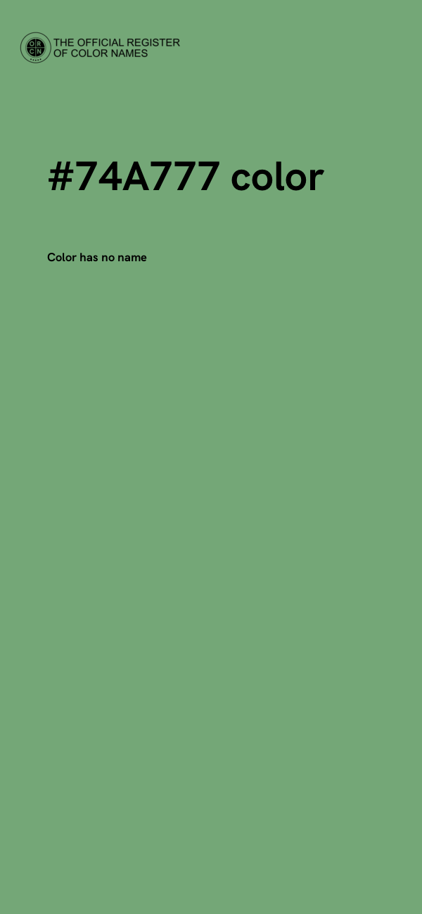 #74A777 color image
