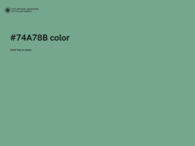 #74A78B color image
