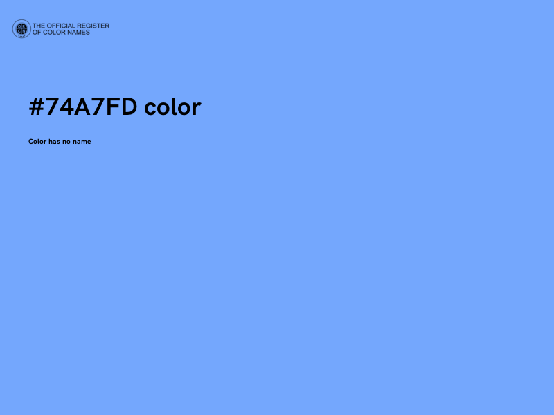 #74A7FD color image