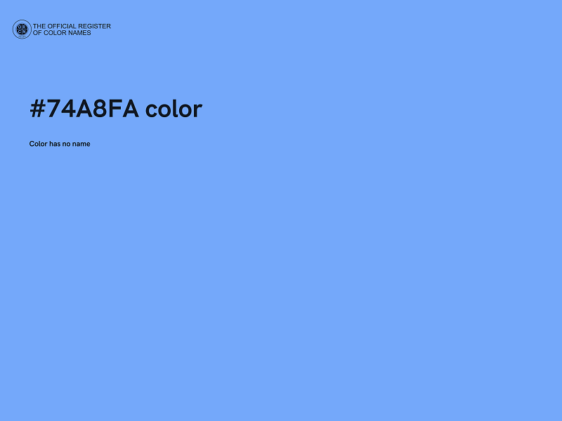 #74A8FA color image