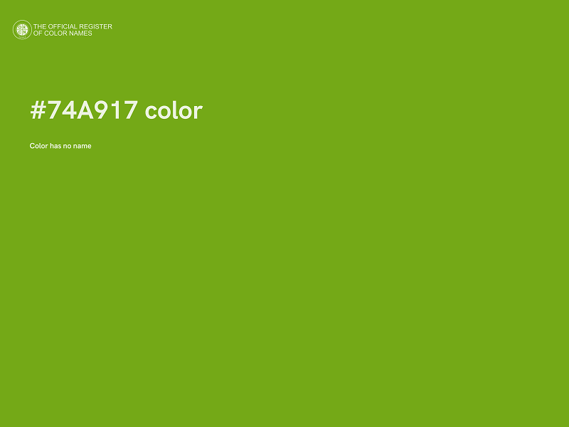 #74A917 color image