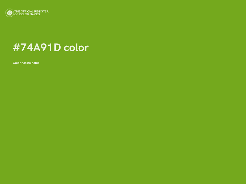 #74A91D color image